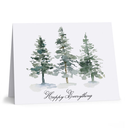Winter Forest Folded Holiday Cards